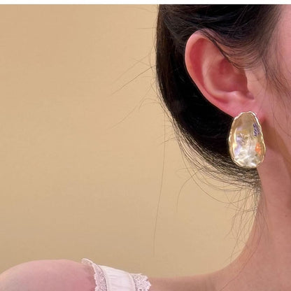Glaze Earring Floral Statement Alloy
