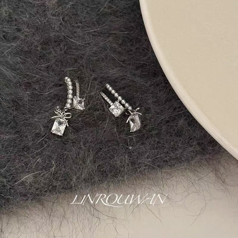 Rhinestone Earring Alloy Drop