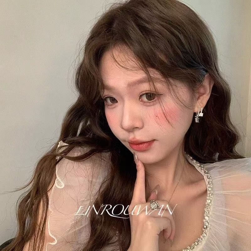 Rhinestone Earring Alloy Drop