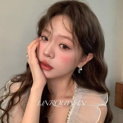 Rhinestone Earring Alloy Drop