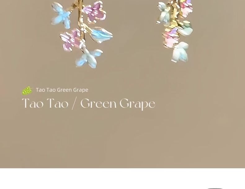 Floral Earring Dangle Alloy