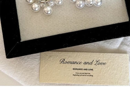 Pearl Alloy Drop Faux Earring