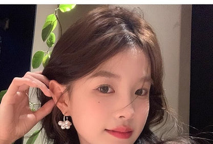 Pearl Alloy Drop Faux Earring