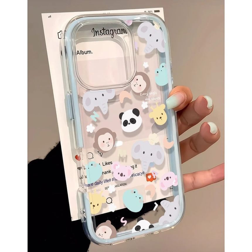 Transparent Case Phone Animal