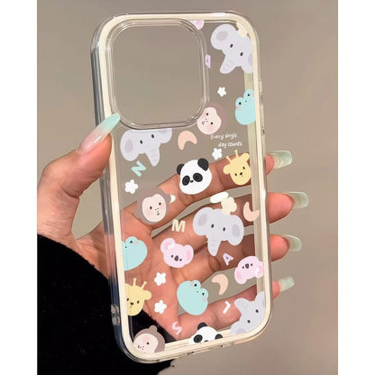 Transparent Case Phone Animal