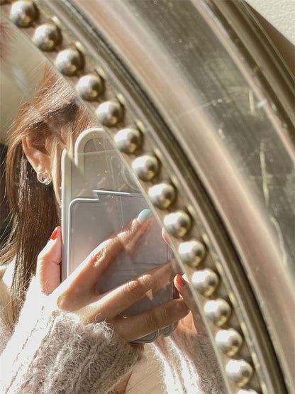 Leverback Heart Ear Sterling Stud Silver