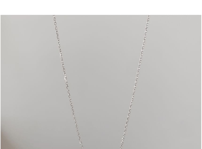 Pearl Beaded Sterling Necklace Faux Silver