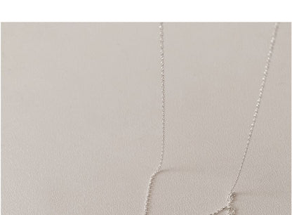 Pearl Beaded Sterling Necklace Faux Silver