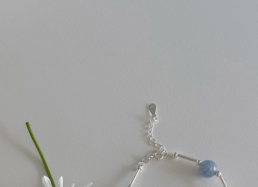 Bracelet Beaded Silver Sterling Gemstone