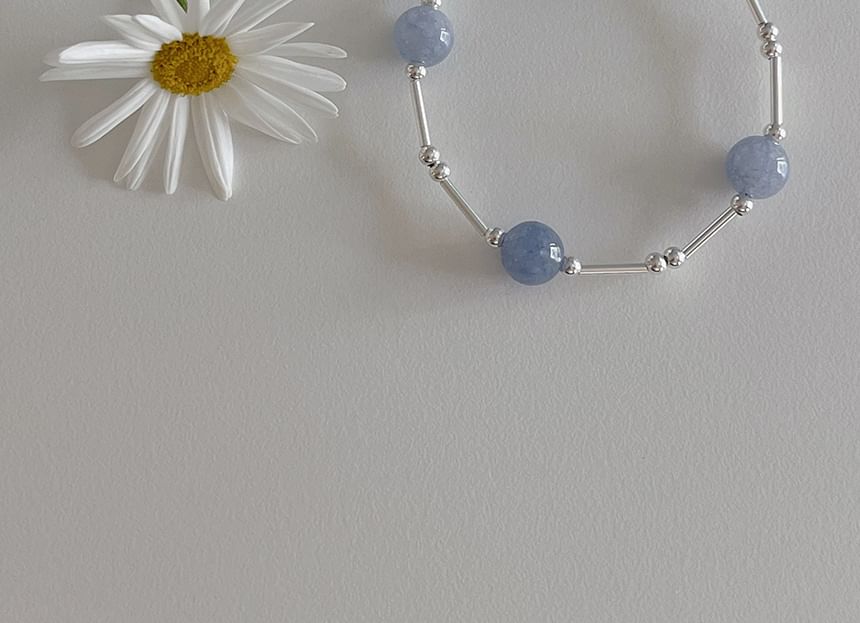 Bracelet Beaded Silver Sterling Gemstone