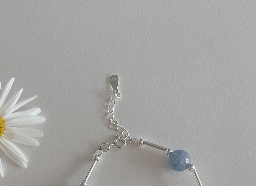 Bracelet Beaded Silver Sterling Gemstone