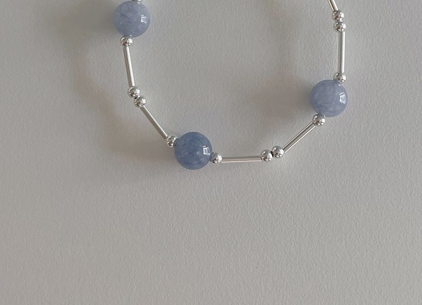 Bracelet Beaded Silver Sterling Gemstone