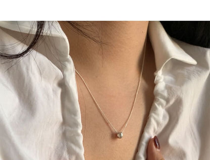 Necklace Bead Sterling Pendant Silver