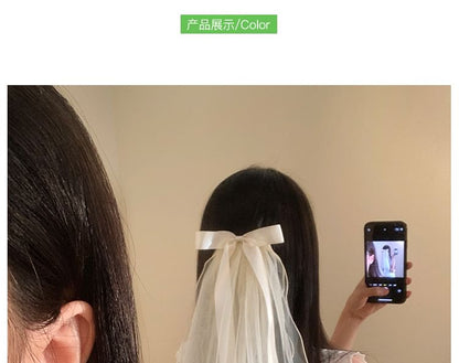 Mesh Veil Bow Hair Clip