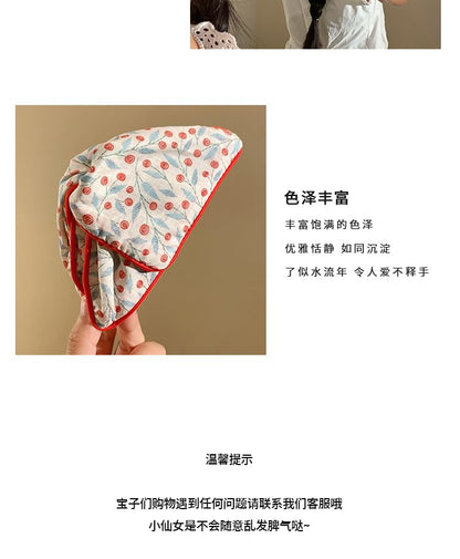 Floral Print Claw Fabric Hair