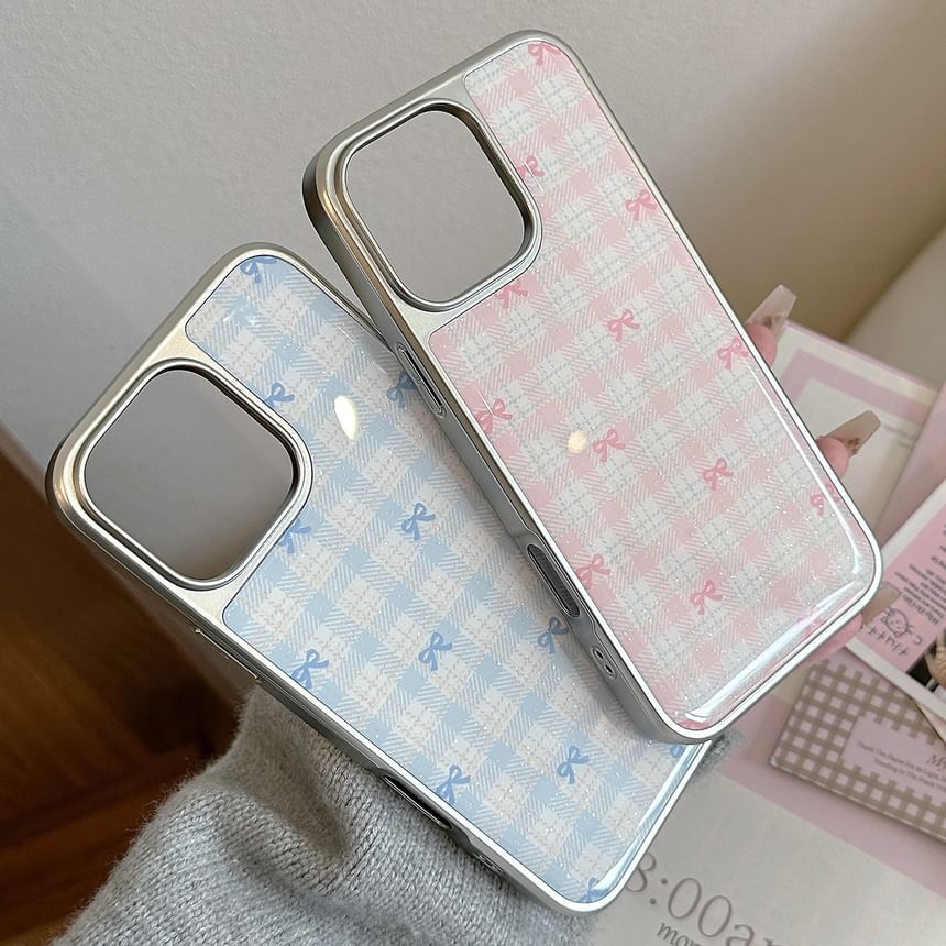 Plaid Case Bow Phone