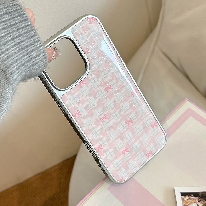 Plaid Case Bow Phone