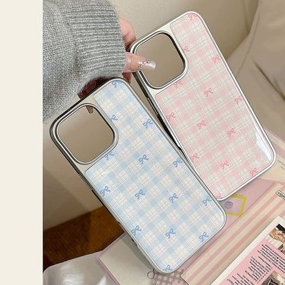 Plaid Case Bow Phone