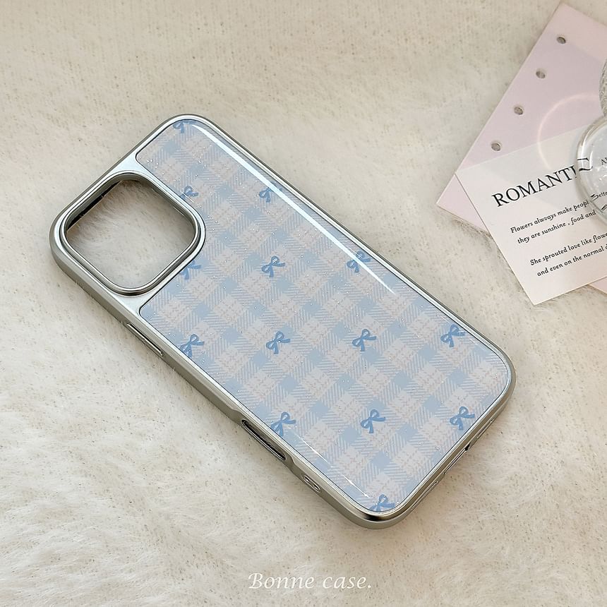 Plaid Case Bow Phone
