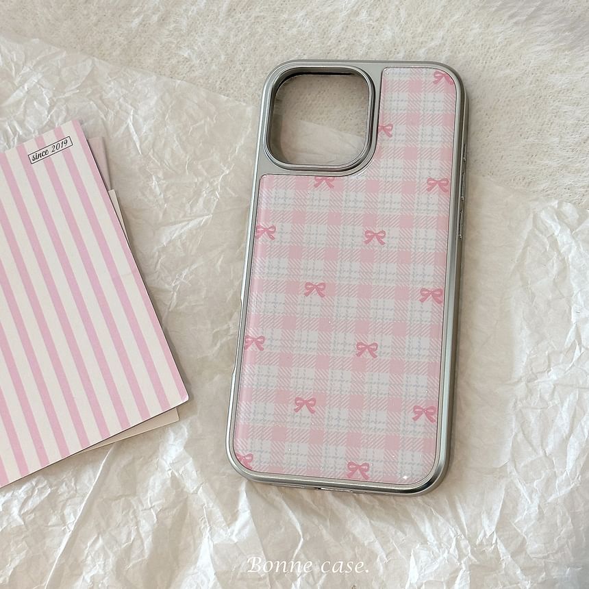Plaid Case Bow Phone