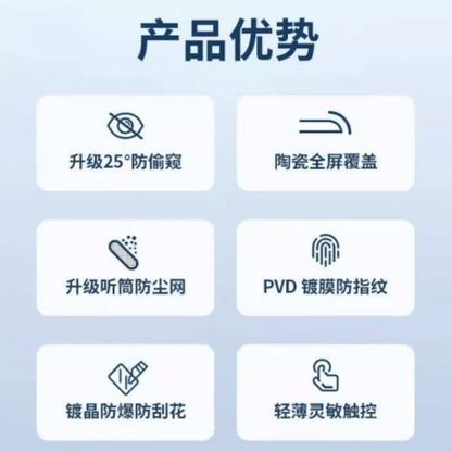 Clear Protector Set Film Privacy Glass 2: of / Screen Tempered