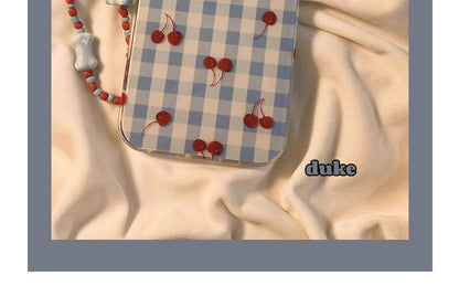 iPhone Print Case Strap / Cherry Set Beaded