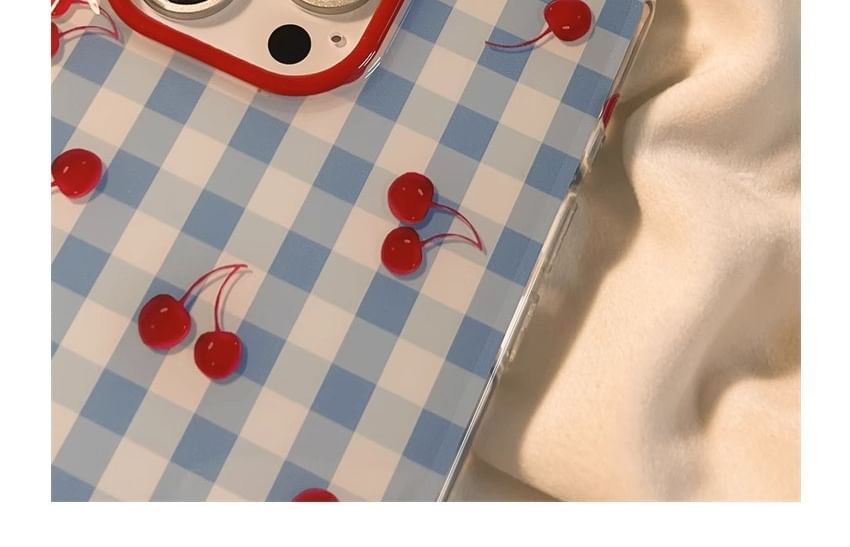 iPhone Print Case Strap / Cherry Set Beaded