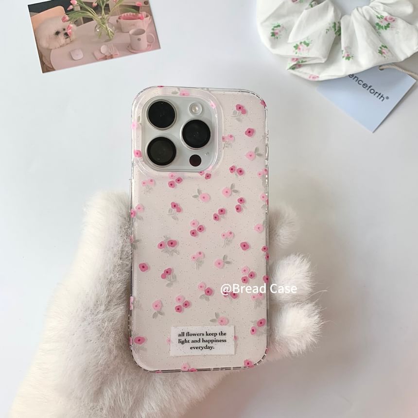 / Floral iPhone Print Beaded Case Set Strap