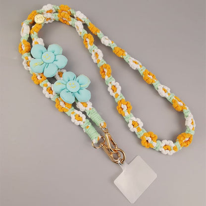 Flower Lanyard Pad Phone with