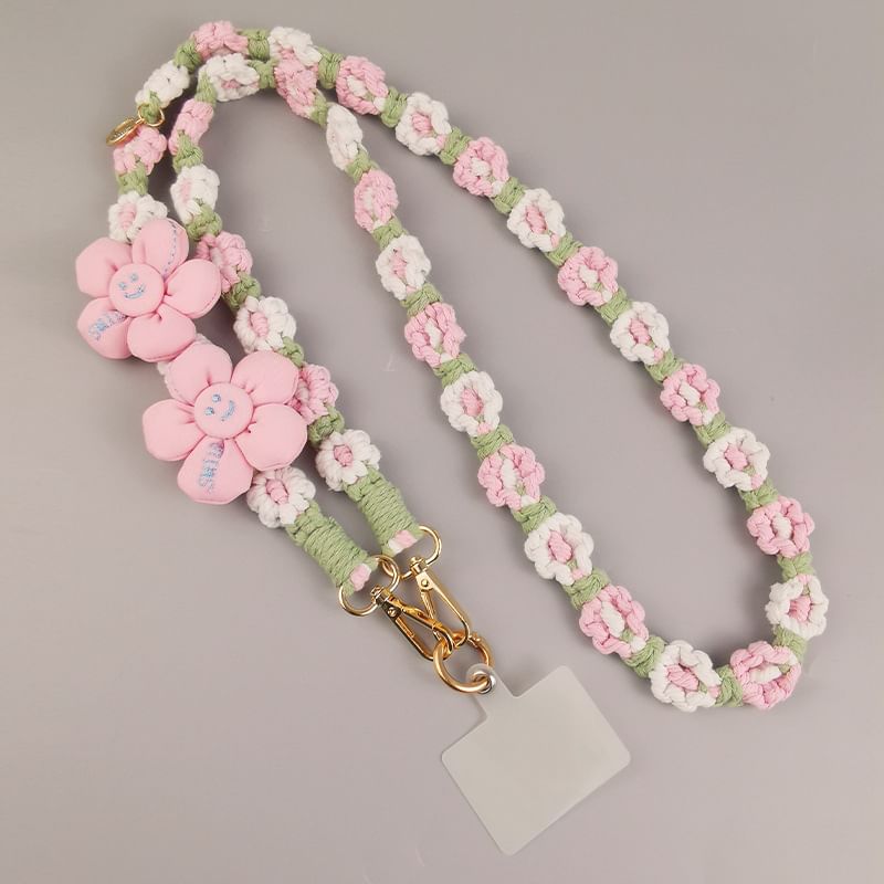 Flower Lanyard Pad Phone with