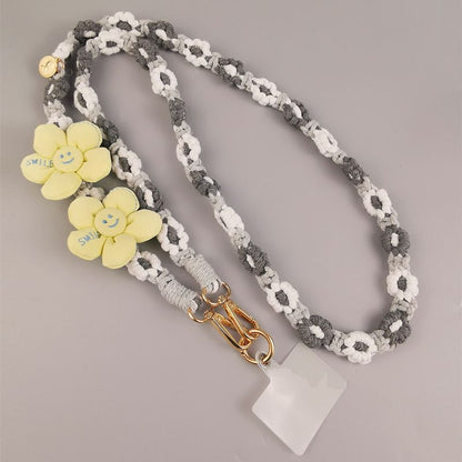 Flower Lanyard Pad Phone with