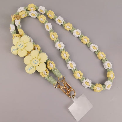 Flower Lanyard Pad Phone with