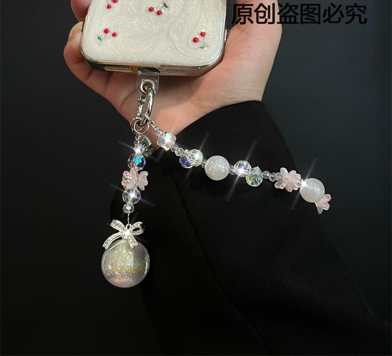 Pad Lanyard with Phone Pearl Faux