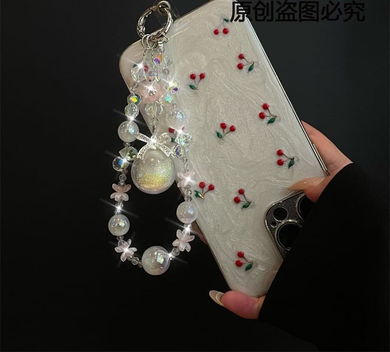 Pad Lanyard with Phone Pearl Faux