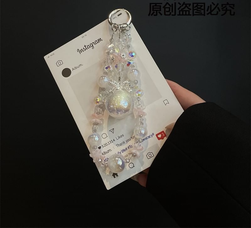 Pad Lanyard with Phone Pearl Faux