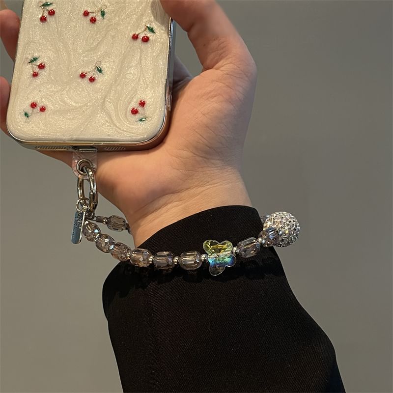 Butterfly Phone Beaded Lanyard