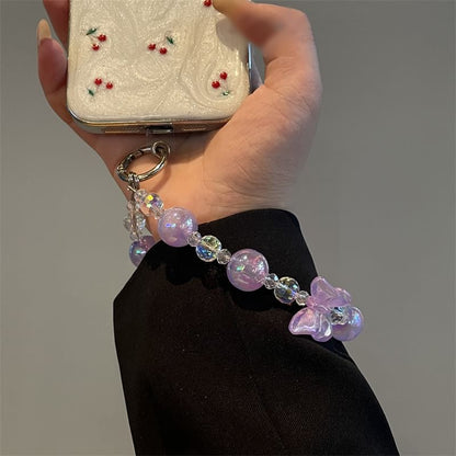 Phone Lanyard Beaded Butterfly