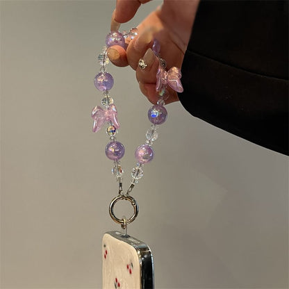 Phone Lanyard Beaded Butterfly