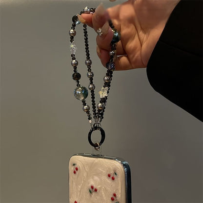 Faux Pearl Star Phone Lanyard