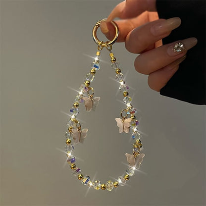 Phone Butterfly Beaded Lanyard