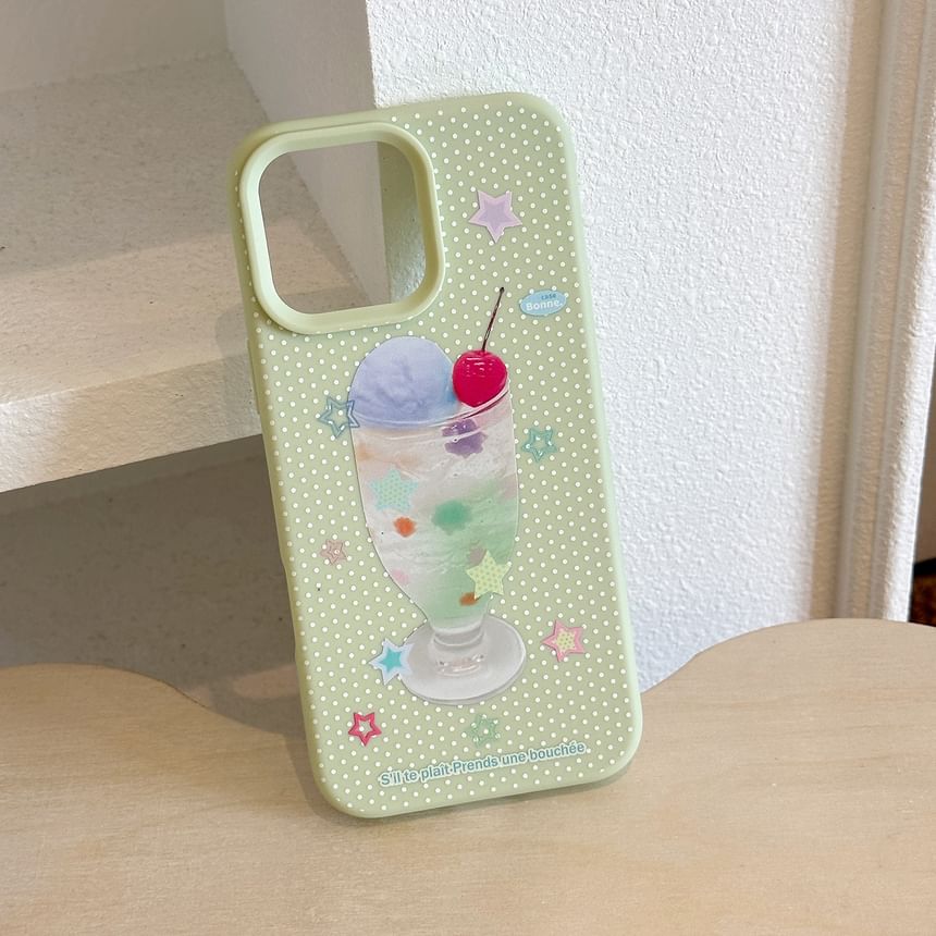 Ice Case Print Phone Cream