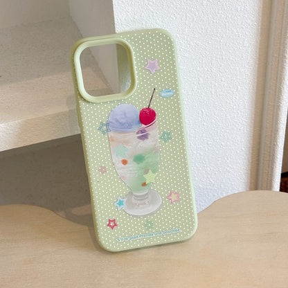 Ice Case Print Phone Cream
