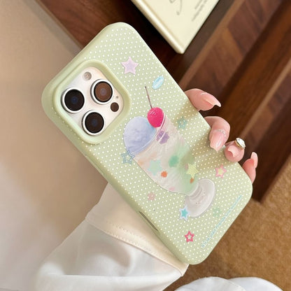 Ice Case Print Phone Cream
