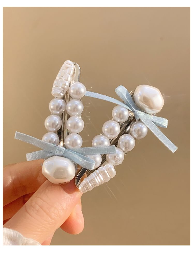 Pearl Faux Set Hair Clip /