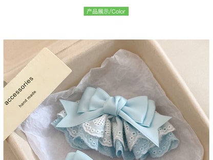 Clip / Lace Hair Bow Set