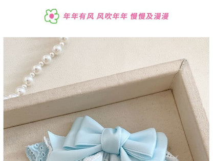 Clip / Lace Hair Bow Set