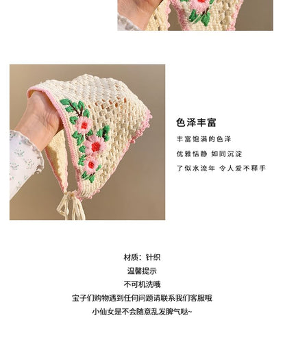 Floral Knit Head Band