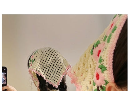 Floral Knit Head Band