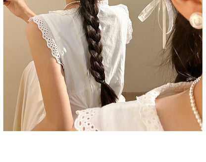 Clip Faux Hair Bow Pearl