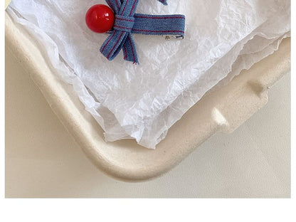 Denim Hair Bow Set Clip